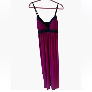 MSK Women's Maxi Dress - Purple and Navy